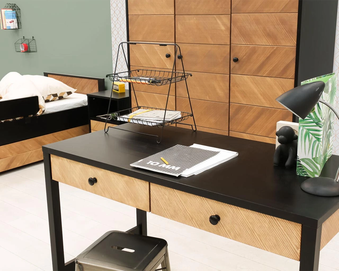 Dilan Desk In Black/Natural 5 Dilan Desk In Black/Natural - Image 5