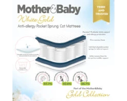 Mother & Baby White Gold Anti Allergy Pocket Sprung Cot Mattress 120x60cm 10 Mother & Baby White Gold Anti Allergy Pocket Sprung Cot Mattress 120x60cm -Room to Grow 2 mother and baby white gold cot mattress 60971.1661858591
