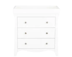 Clara 3 Drawer Chest & Changer In White -Room to Grow 3 Drawer Dresser and Changer Clara White pdt 005 90942.1661773124