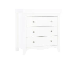 Clara 3 Drawer Chest & Changer In White