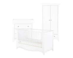 Clara 3 Piece Nursery Room Set White