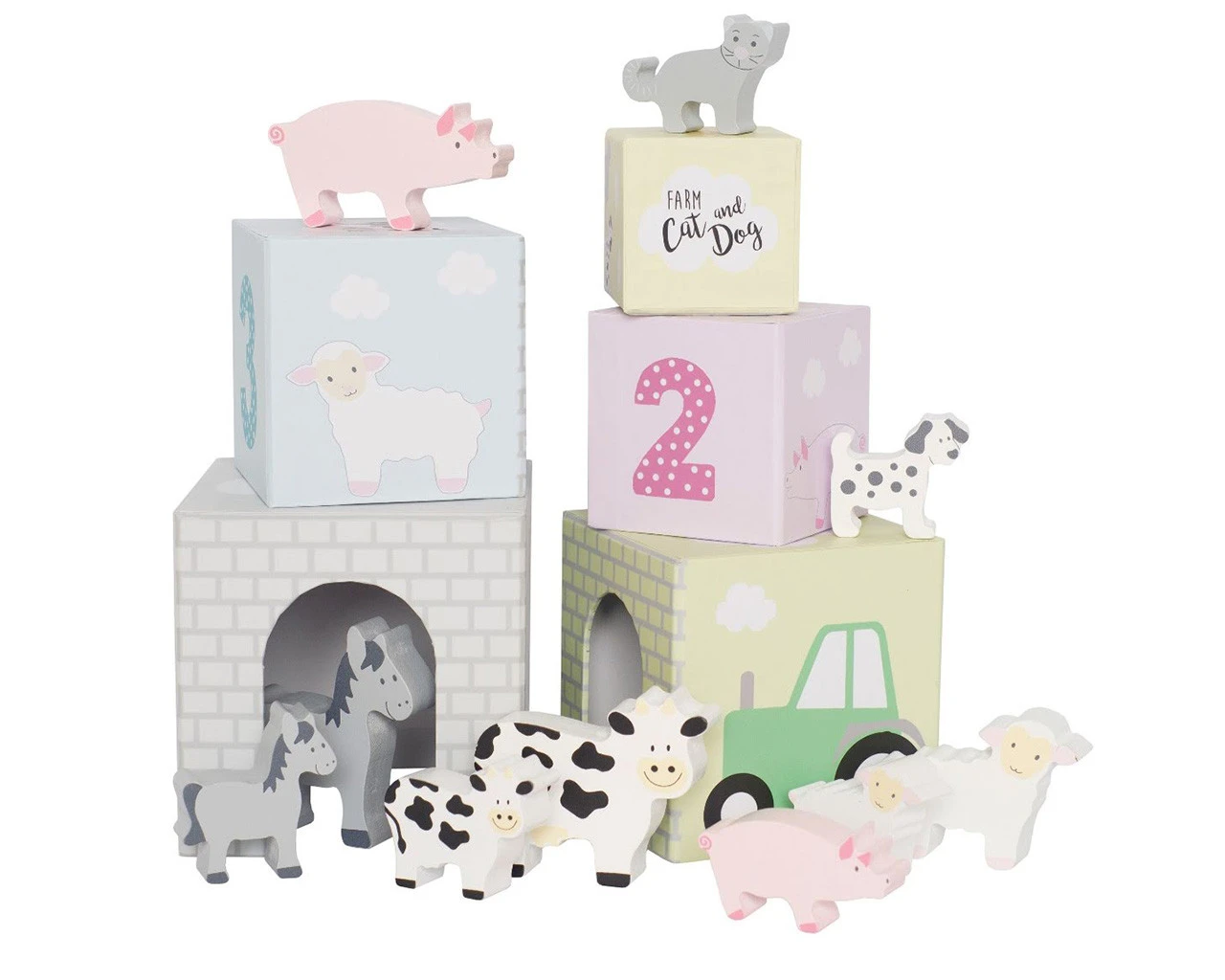 Farm Animal Stacking Cubes 1 Farm Animal Stacking Cubes