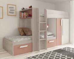 Barca Bunk Bed 20 Barca Bunk Bed -Room to Grow Barca Bunk Bed 0007 BARCABUNKPINK Left Ladder 44340.1661269377
