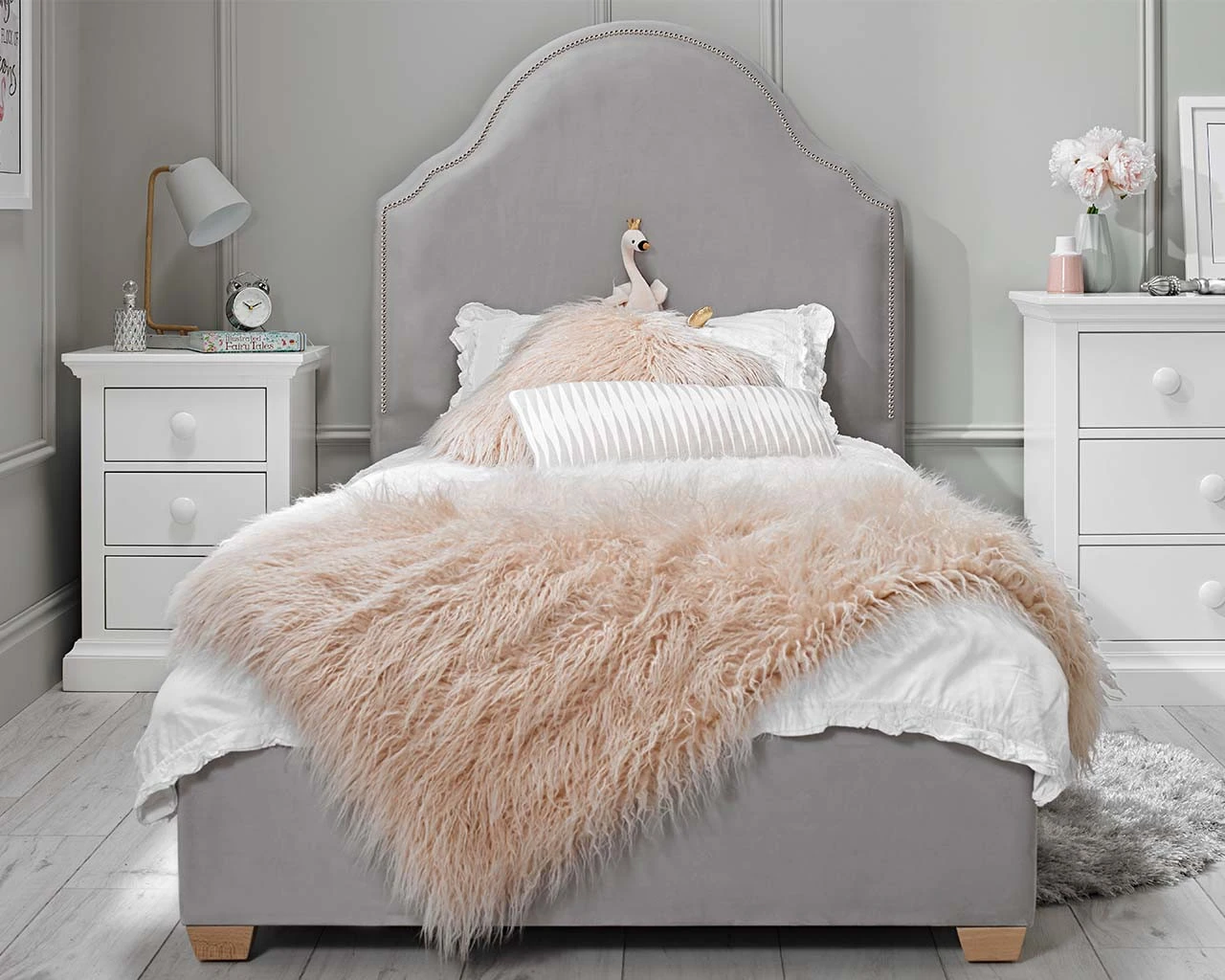 Bella Single Upholstered Bed 2 Bella Single Upholstered Bed - Image 2