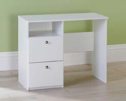 Bloc White 2 Drawer Desk