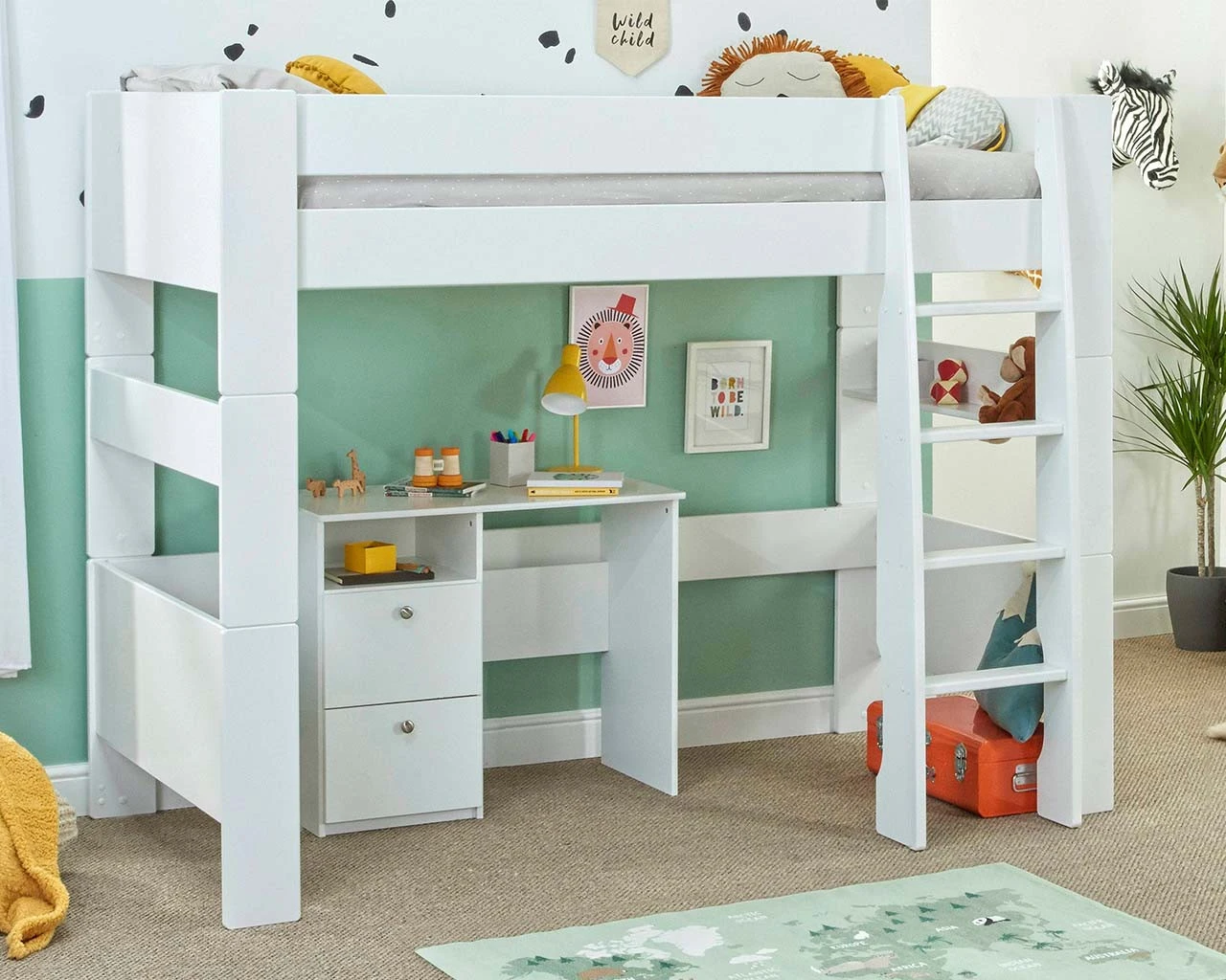 Bloc White 2 Drawer Desk 2 Bloc White 2 Drawer Desk - Image 2