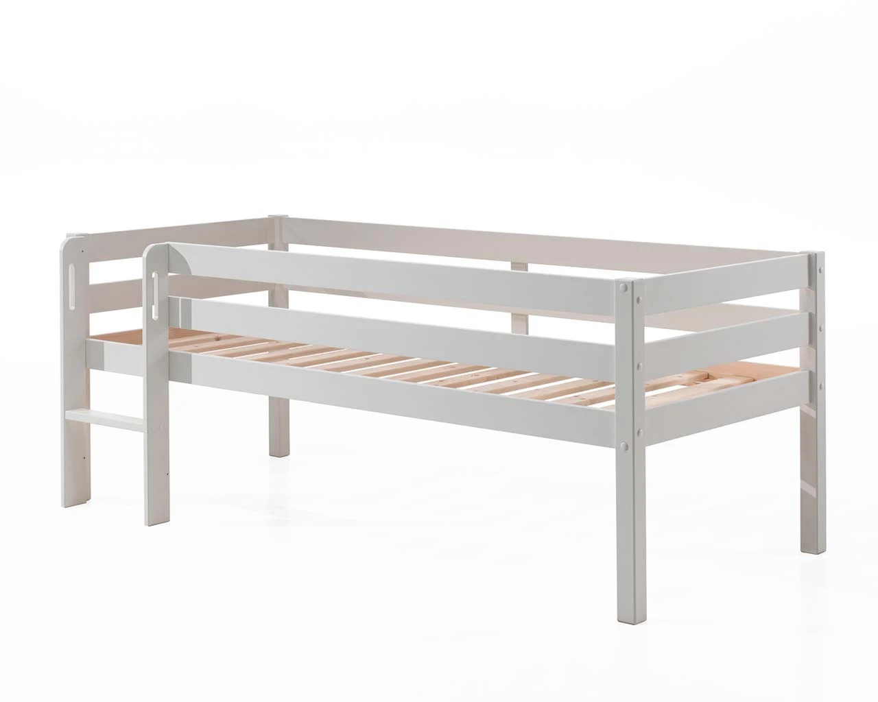 Breeze Solid Wood Low Midsleeper Bed In White 4 Breeze Solid Wood Low Midsleeper Bed In White - Image 4