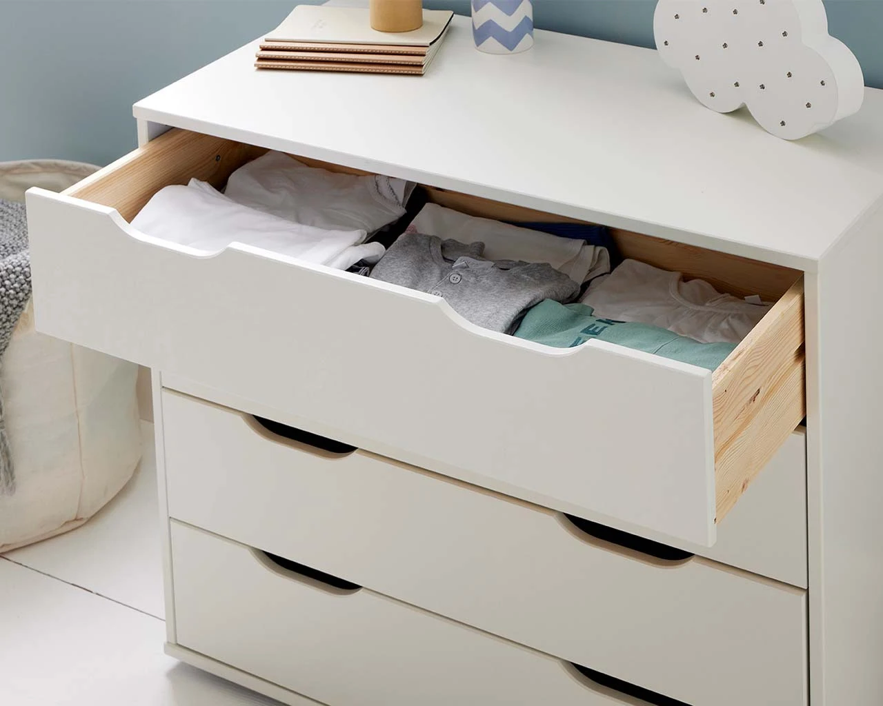 Breeze Solid Wood Mid Sleeper Bed With Pull Out Desk And Chest 5 Breeze Solid Wood Mid Sleeper Bed With Pull Out Desk And Chest - Image 5