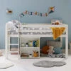 Breeze Solid Wood Mid Sleeper Bed With Pull Out Desk