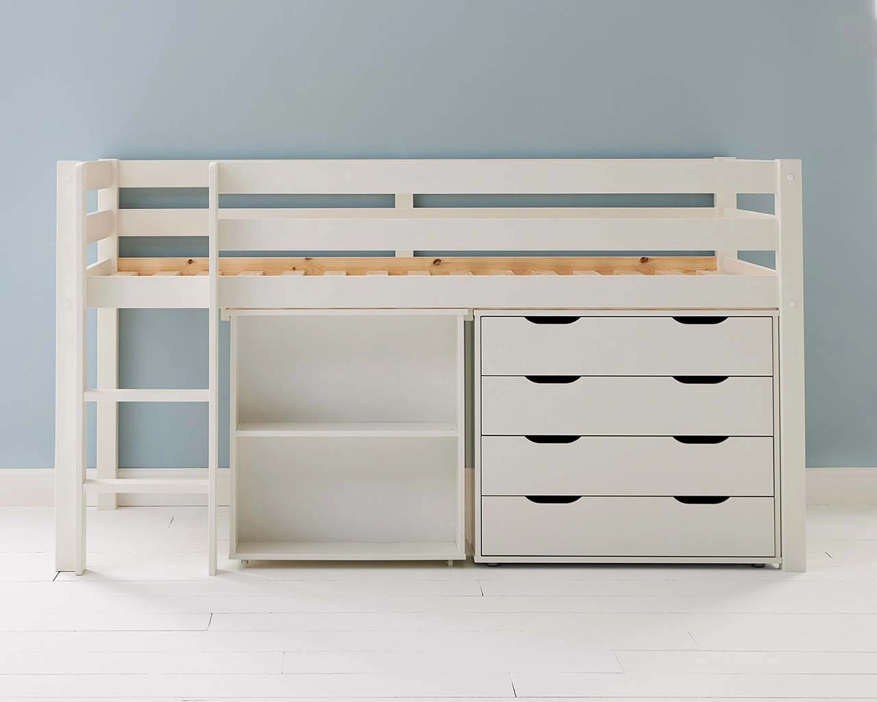 Breeze Solid Wood Mid Sleeper Bed With Pull Out Desk And Chest 8 Breeze Solid Wood Mid Sleeper Bed With Pull Out Desk And Chest - Image 8