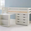 Breeze Solid Wood Mid Sleeper Bed With Pull Out Desk And Chest