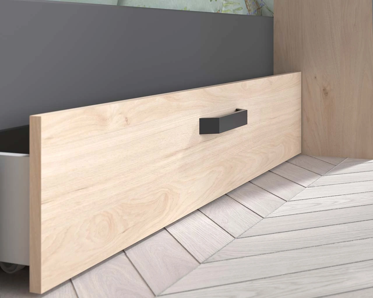 Coco Bunk Bed In Oak & Grey 2 Coco Bunk Bed In Oak & Grey - Image 2