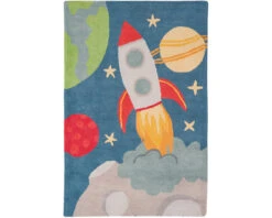 Rocket In Space Rug