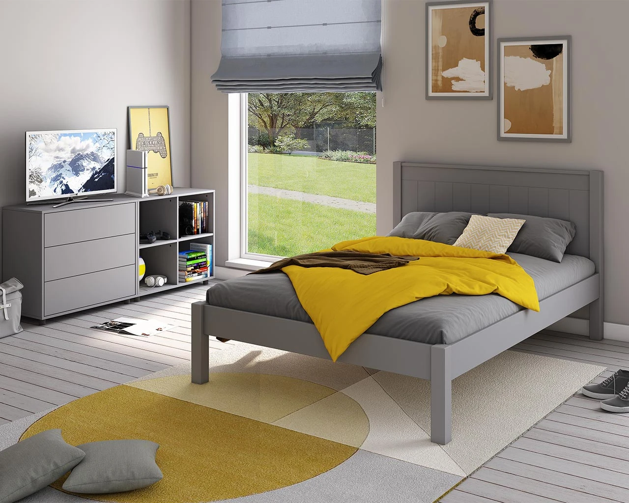Stompa Classic Grey Double Bed 3 Stompa Classic Grey Double Bed - Image 3