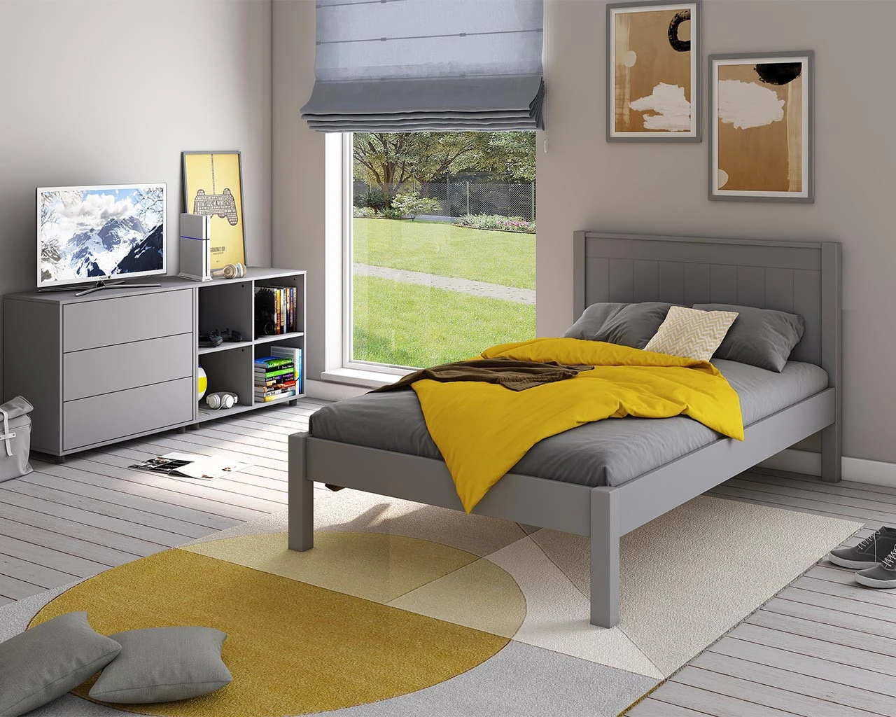 Stompa Classic Grey Small Double Bed 2 Stompa Classic Grey Small Double Bed - Image 2