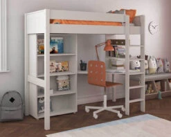Stompa Classic Highsleeper With Desk, Shelving & Bookcase