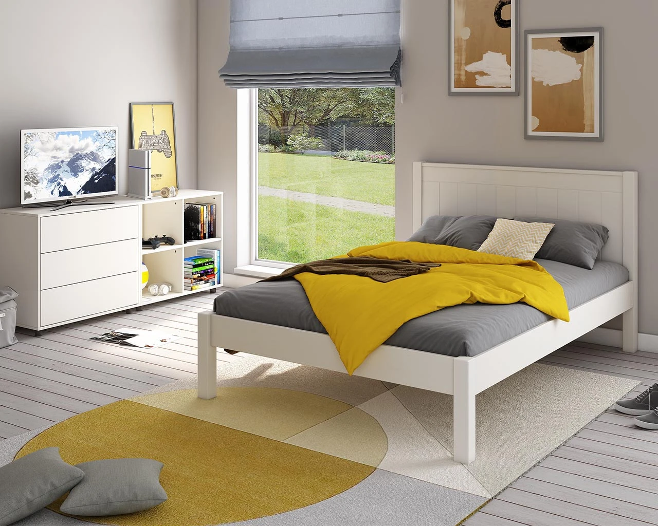 Stompa Classic White Double Bed 2 Stompa Classic White Double Bed - Image 2