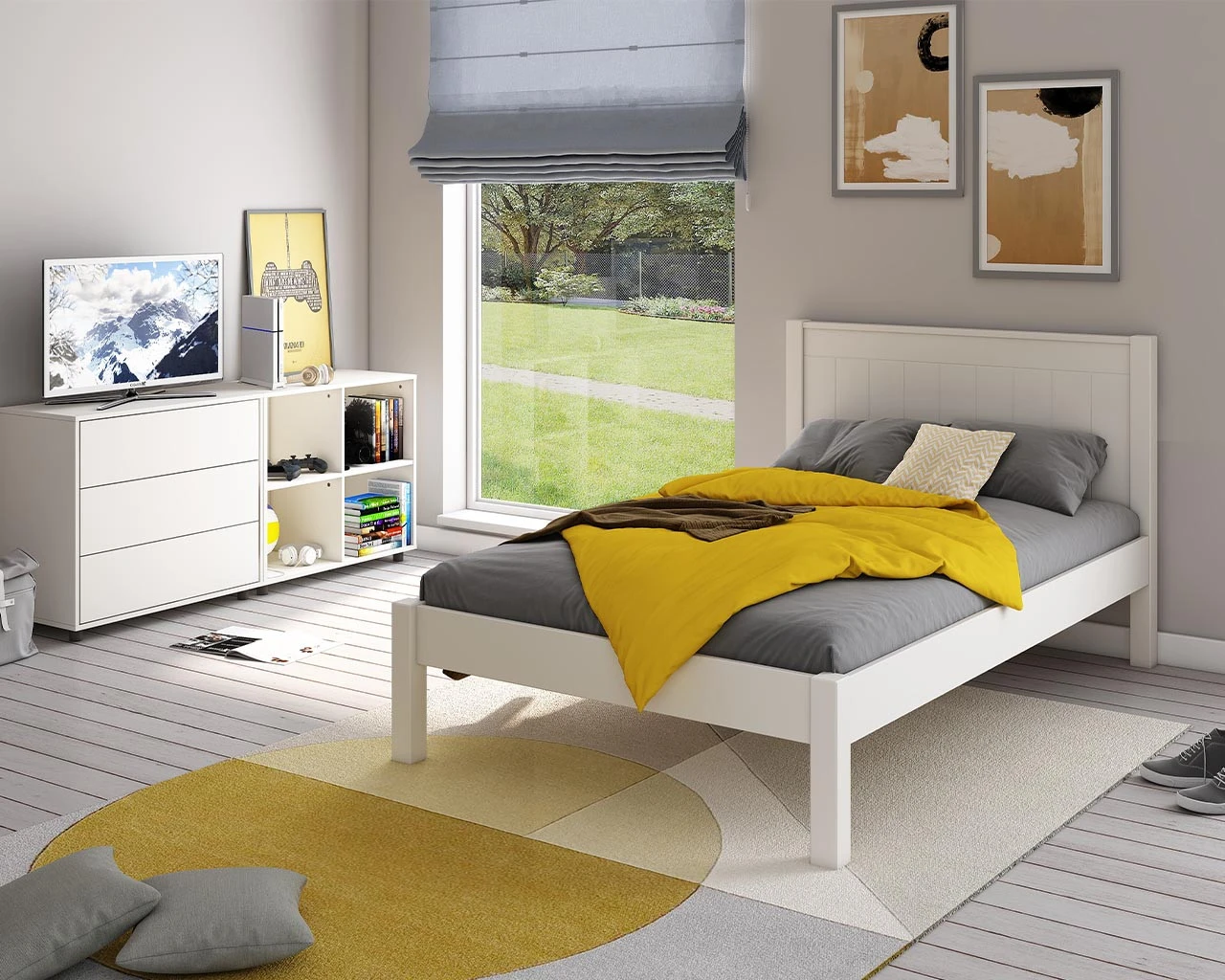 Stompa Classic White Small Double Bed 2 Stompa Classic White Small Double Bed - Image 2