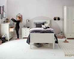 Cambridge 3+2 Drawer Chest In White 13 Cambridge 3+2 Drawer Chest In White -Room to Grow Cambridge Single Bed 0002 Surf White single roomset lifestyle 23587.1658756872