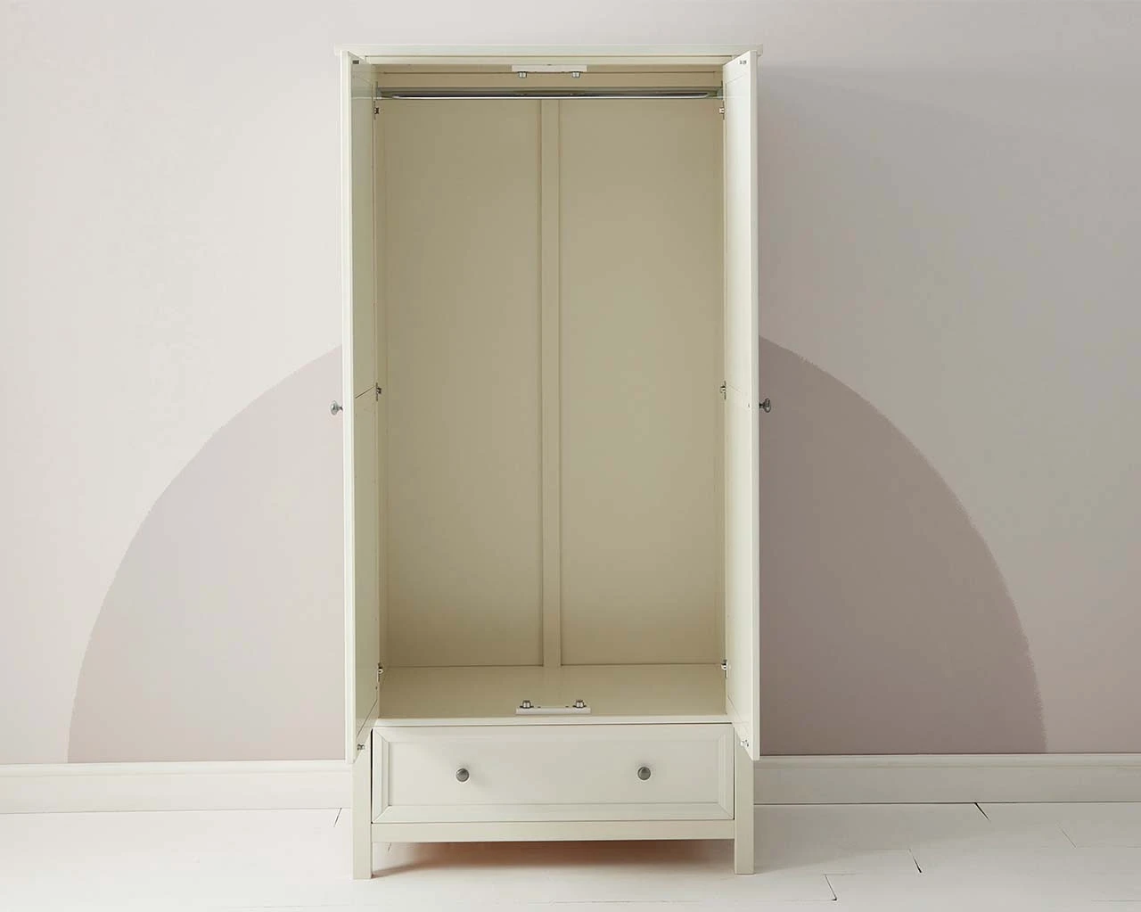 Cambridge Double Wardrobe In White 5 Cambridge Double Wardrobe In White - Image 5