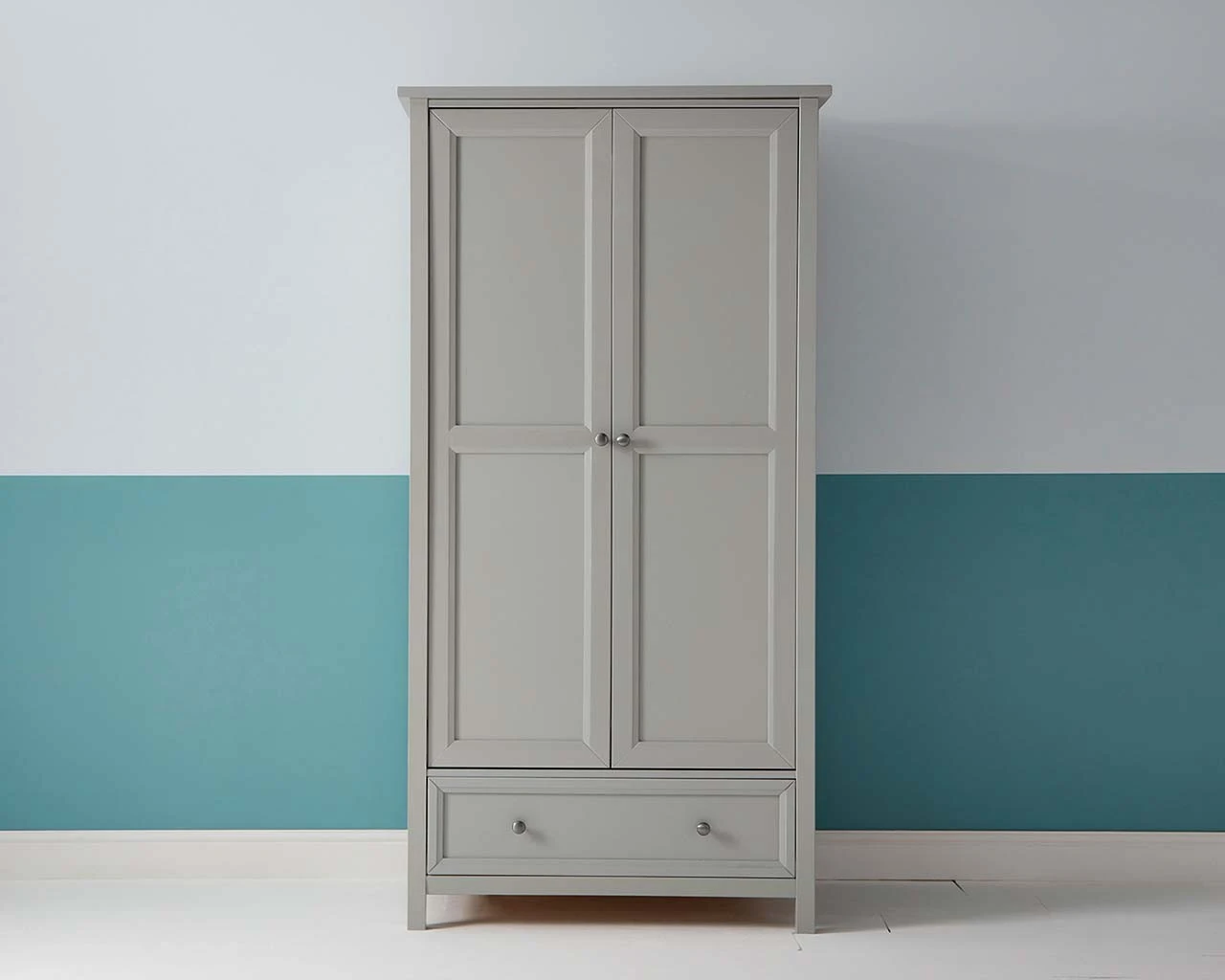 Cambridge Double Wardrobe In Soft Grey 4 Cambridge Double Wardrobe In Soft Grey - Image 4