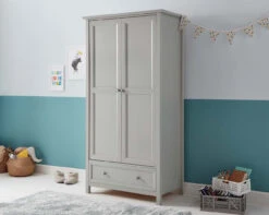 Cambridge Double Wardrobe In Soft Grey