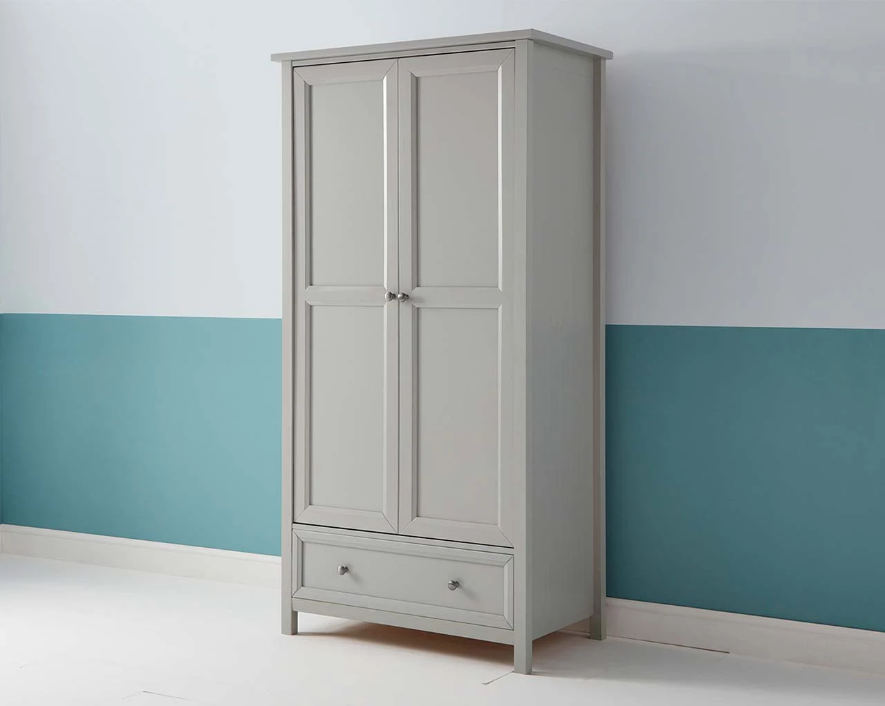 Cambridge Double Wardrobe In Soft Grey 5 Cambridge Double Wardrobe In Soft Grey - Image 5