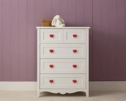 Princess White 5 Drawer Chest