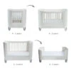 Serena Complete Sleep Cot Bed With Mini Crib White