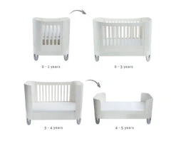 Serena Complete Sleep Cot Bed With Mini Crib White