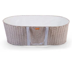 Moses Basket In Grey With Mattress