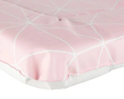 Baby Changing Mat In Pink With Geometric Print
