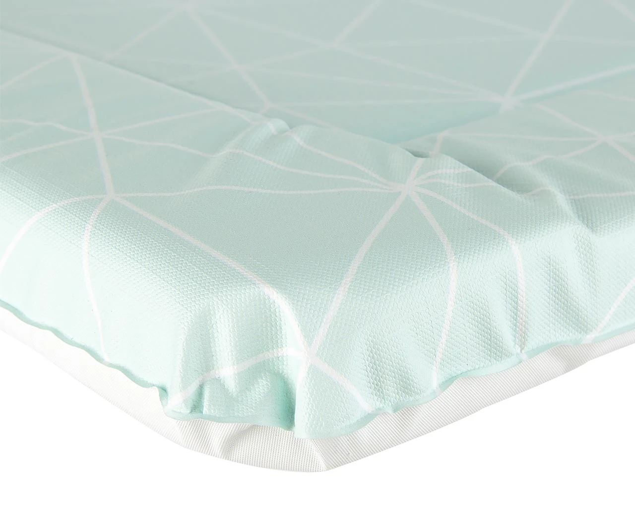 Baby Changing Mat In Mint Green With Geometric Print 1 Baby Changing Mat In Mint Green With Geometric Print