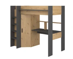 Grayson Highsleeper Bed With Desk & Wardrobe