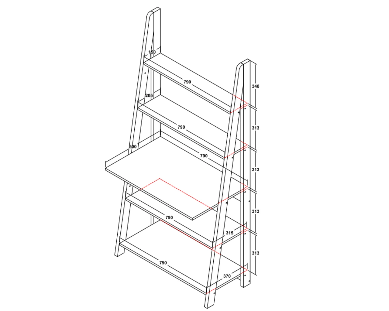 Delta Desk With Shelving 6 Delta Desk With Shelving - Image 6