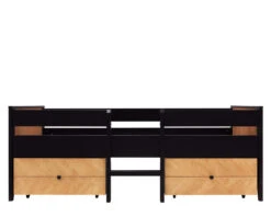 Dilan Storage Bed In Black/Natural