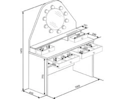 Star Dressing Table -Room to Grow Dimensions 2 71536.1661339011
