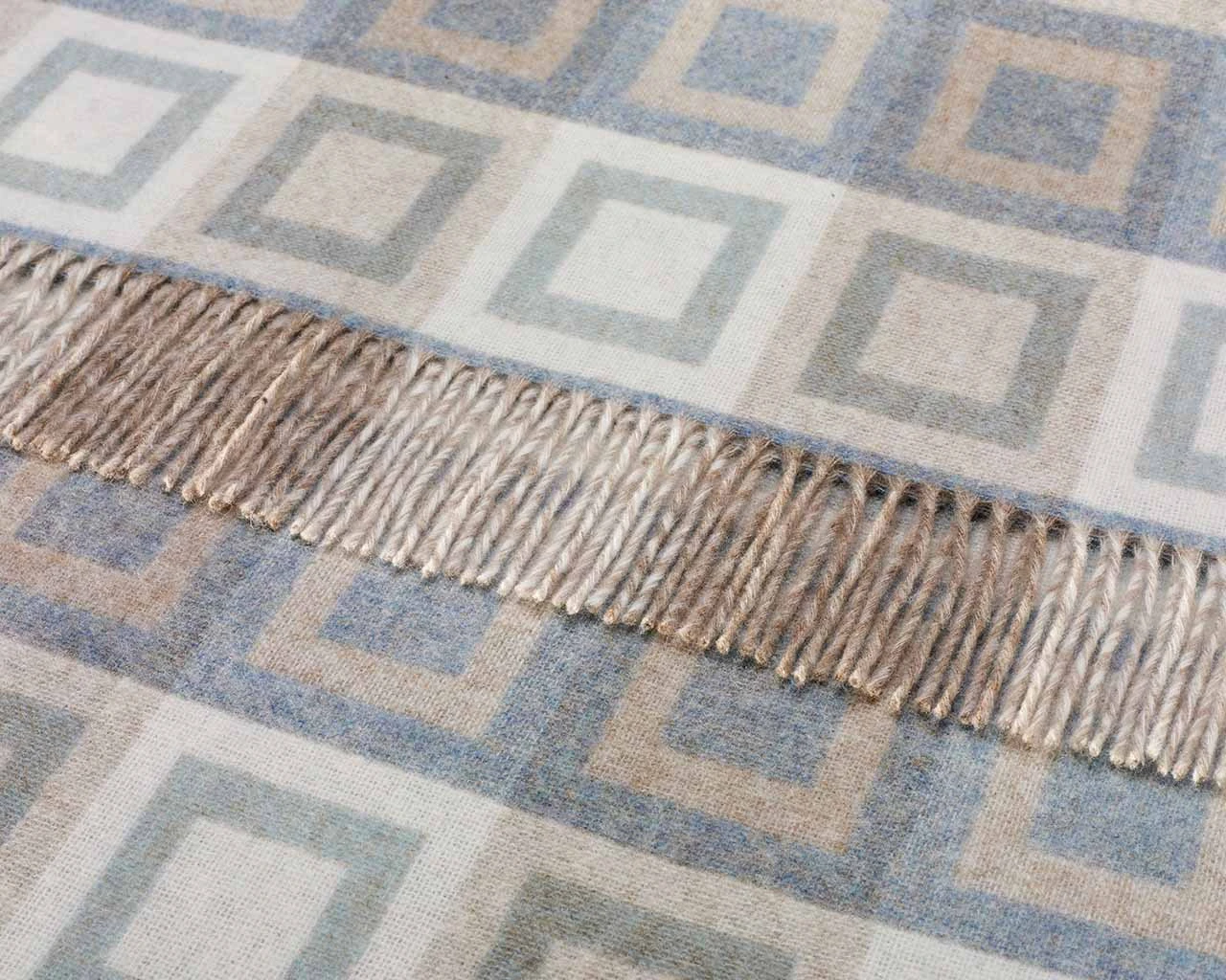 Double Square Geometric Merino Wool Throw 1 Double Square Geometric Merino Wool Throw