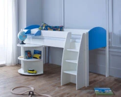 Eli Midsleeper With Pullout Desk 6 Eli Midsleeper With Pullout Desk -Room to Grow Eli 0037 B white blue 99648.1659444033