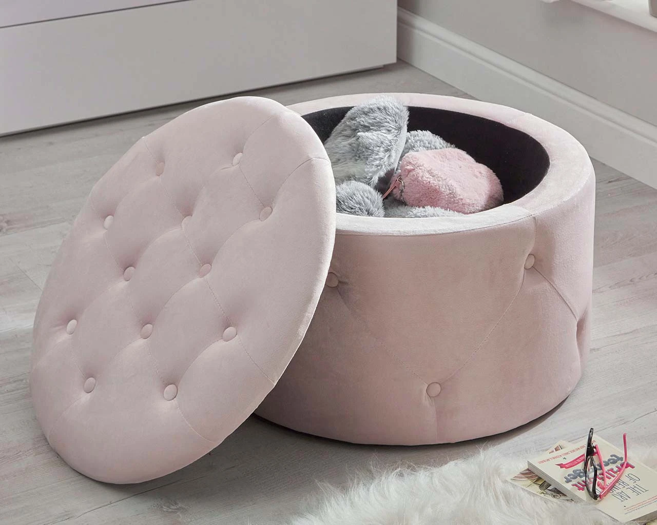 Florence Round Storage Pouffe 3 Florence Round Storage Pouffe - Image 3