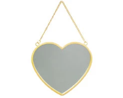 Gold Heart Mirror