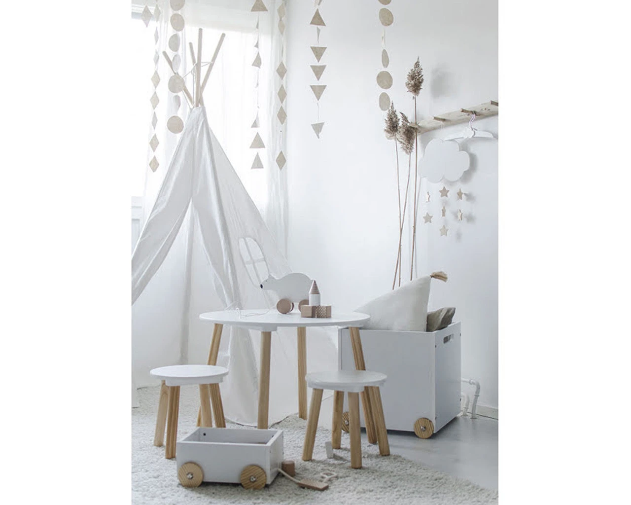 Table With Two Stools 3 Table With Two Stools - Image 3