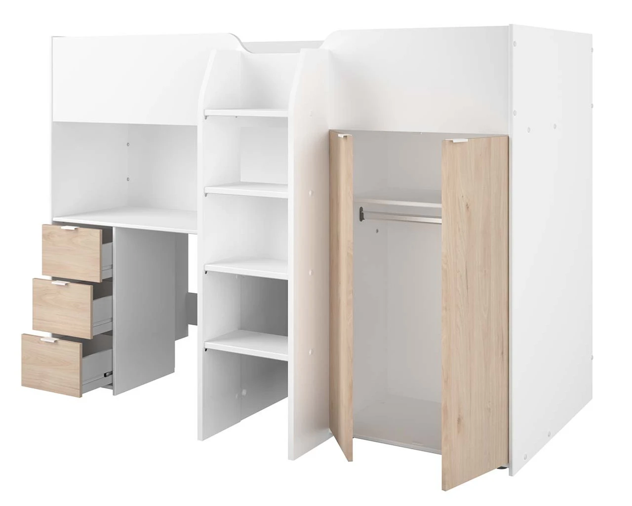 Tom Junior Highsleeper Bed With Wardrobe & Desk 5 Tom Junior Highsleeper Bed With Wardrobe & Desk - Image 5