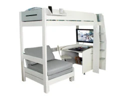 Urban Grey Highsleeper With Desk And Chair Bed
