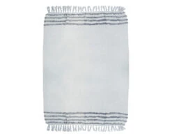 Tufted Grey Blanket Throw