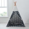 Kids Teepee Tent, Cushions And Play Mat In Grey Star Print