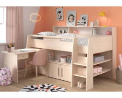 Kurt Acacia Midsleeper With Pull Out Desk