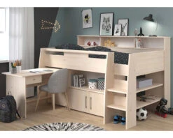 Kurt Acacia Midsleeper With Pull Out Desk 9 Kurt Acacia Midsleeper With Pull Out Desk -Room to Grow Kurt midsleeper desk open 86119.1658933235