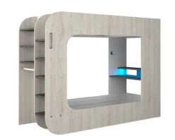 Podbed Gaming Highsleeper In Cascina & Black (90x200cm)