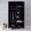 Loop 2 Door Wardrobe Black